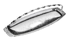 Queen Anne İngiliz Gümüşü Saplı Sunumluk 40 x 15 cm