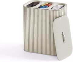 Joseph Joseph Tota 90 L Trio Luxe 3 Bölmeli Çamaşır Ayırma Sepeti - Ekru
