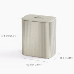 Joseph Joseph Tota 90 L Trio Luxe 3 Bölmeli Çamaşır Ayırma Sepeti - Ekru