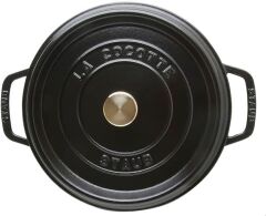 Staub La Cocotte Döküm Tencere Siyah 24 cm 3,7 lt Yuvarlak