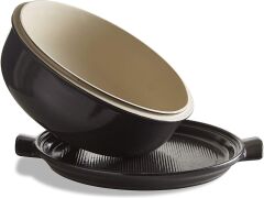 Emile Henry Fırın Kabı Ekmek Yuvarlak 34 cm Antrasit