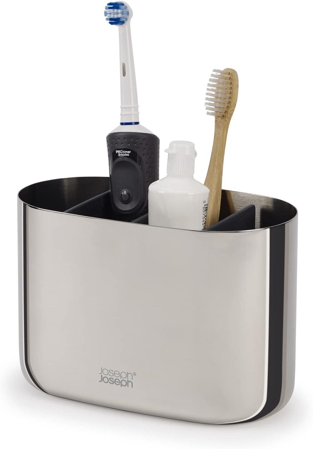 Joseph Joseph EasyStore Luxe Büyük Diş Fırçalık Caddy - Çelik