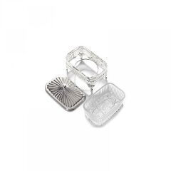 Queen Anne İngiliz Gümüşü Tereyağı Tabağı 13 x 8.5 cm