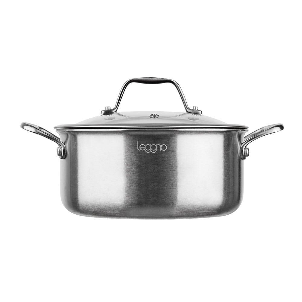 Leggno Elite Pro 3Ply Petek Dokulu Çelik Derin Tencere 24 cm