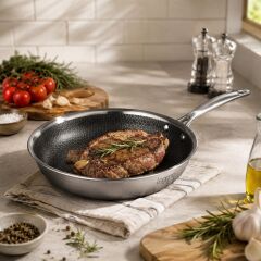 Leggno Elite Pro 3Ply Petek Dokulu Çelik Tava 26 cm