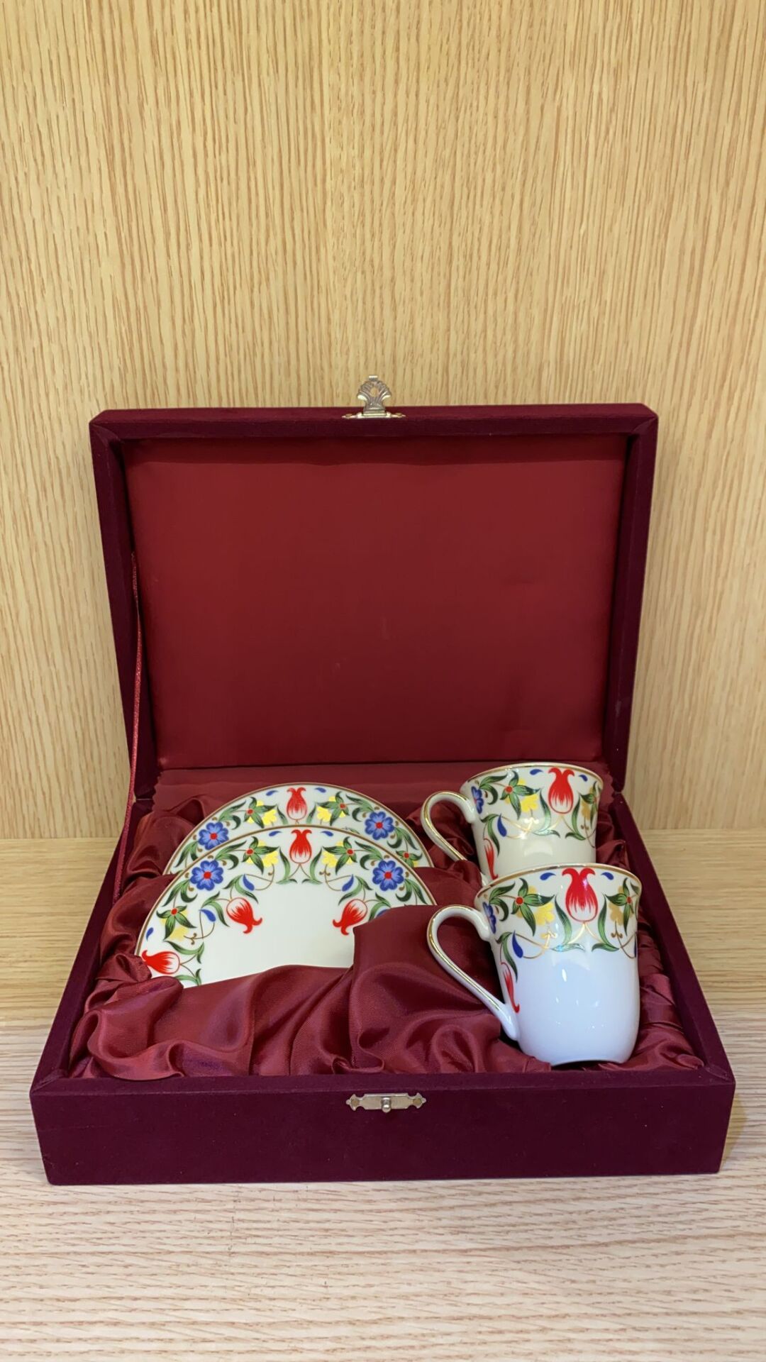 Güral Porselen El Dekoru 2 Kişilik Türk Kahve Fincan Takımı