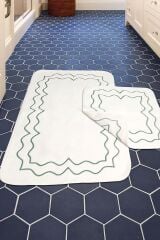 Nazik Home Helena Yeşil 2 li Paspas Set 60*100