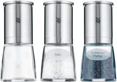Wmf Deluxe Tuz Karabiber Kurubiber 3'lü Çelik Baharat Değirmen Öğütücü Seti