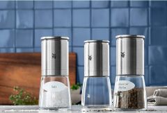 Wmf Deluxe Tuz Karabiber Kurubiber 3'lü Çelik Baharat Değirmen Öğütücü Seti