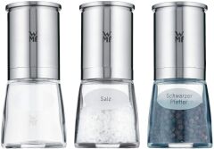 Wmf Deluxe Tuz Karabiber Kurubiber 3'lü Çelik Baharat Değirmen Öğütücü Seti
