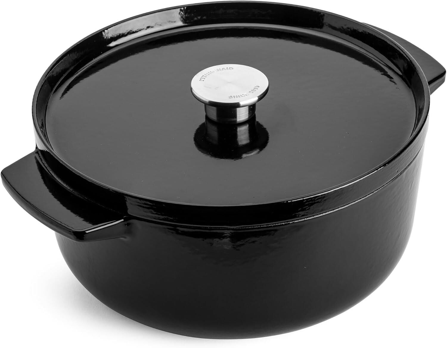 KitchenAid Döküm Demir Tencere Siyah 26 cm - 5.2 L
