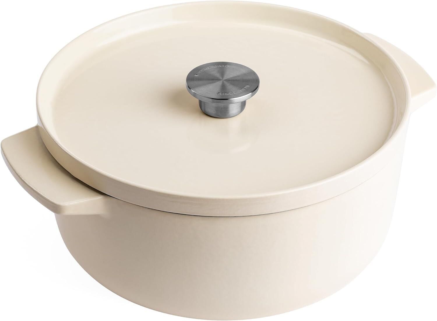 KitchenAid Döküm Demir Tencere Krem 26 cm - 5.2 L