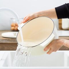 KitchenAid Döküm Demir Tencere Krem 26 cm - 5.2 L