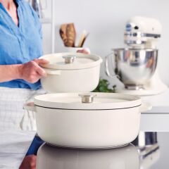 KitchenAid Döküm Demir Tencere Krem 26 cm - 5.2 L