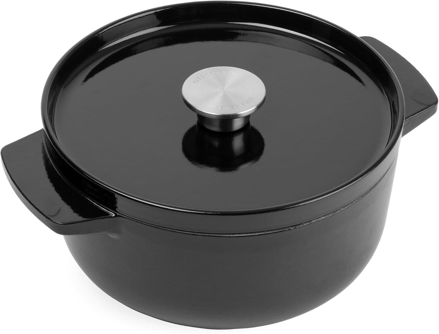 KitchenAid Döküm Demir Tencere Siyah 22 cm - 3.3 L