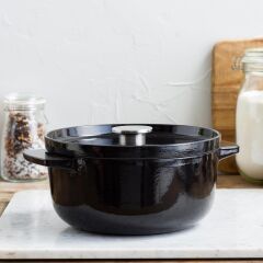 KitchenAid Döküm Demir Tencere Siyah 22 cm - 3.3 L