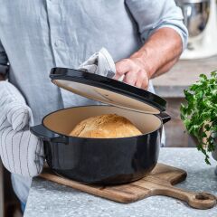 KitchenAid Döküm Demir Tencere Siyah 22 cm - 3.3 L