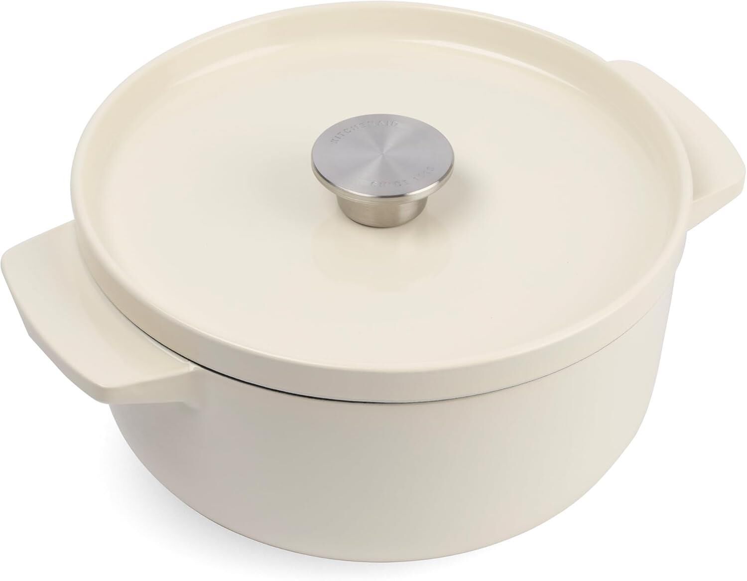 KitchenAid Döküm Demir Tencere Krem 22 cm - 3.3 L