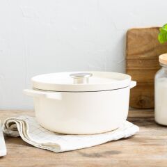 KitchenAid Döküm Demir Tencere Krem 22 cm - 3.3 L