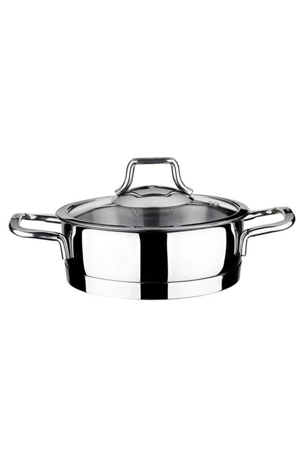 Leggno Vita 16 cm Cam Kapaklı Çelik Sahan