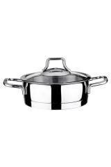 Leggno Vita 16 cm Cam Kapaklı Çelik Sahan