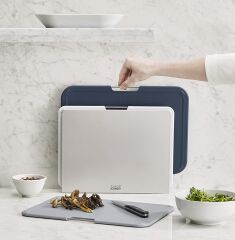 Joseph Joseph Nest  Büyük 3'lü Kesme Tahtası Seti - Gri/Mavi