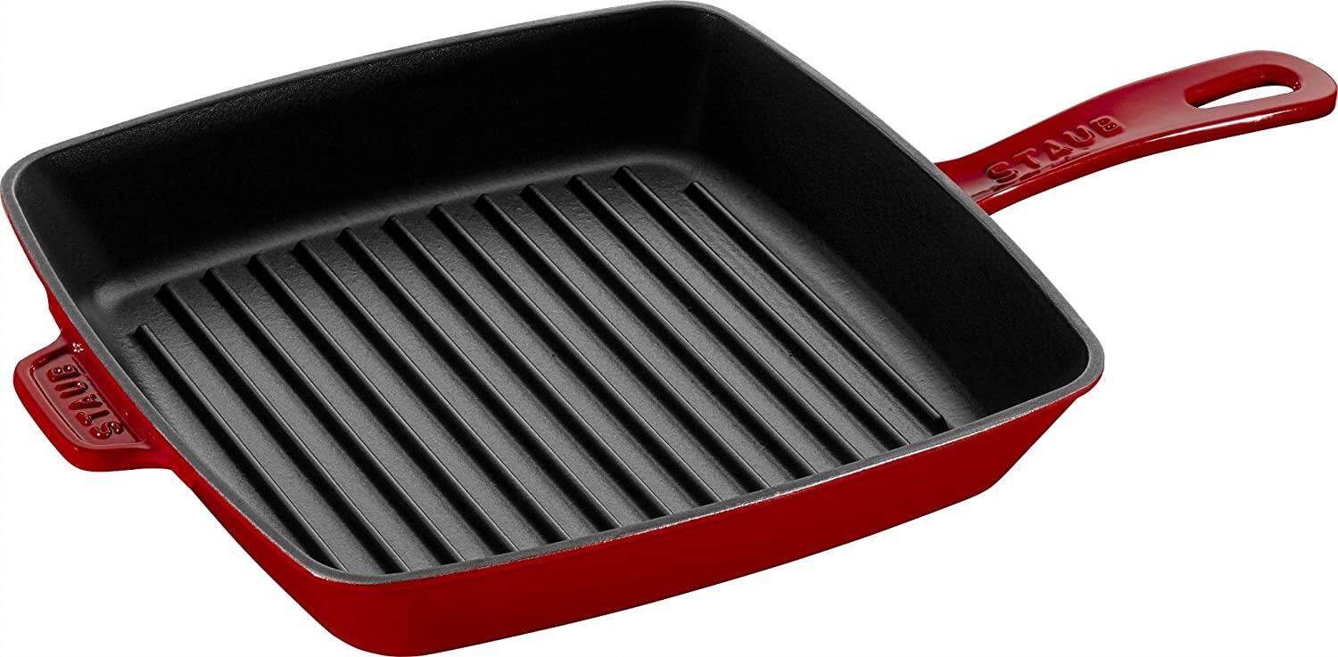Staub Döküm Amerikan Izgara Tava  Kırmızı 26*26 cm