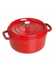 Staub Döküm Tencere Kırmızı Yuvarlak 24 cm