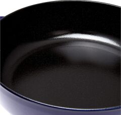 Staub Chistera Yağmur Efektli Kapaklı Döküm Tencere Koyu Mavi Yuvarlak 28 cm