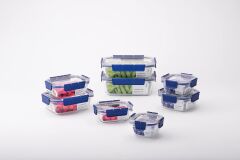 LocknLock Top Class Fırın & Saklama Kabı Kare Kilitli 300 ml Mavi