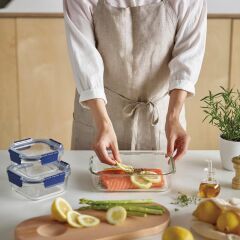 LocknLock Top Class Fırın & Saklama Kabı Dörtgen Kilitli 2.0 lt Mavi