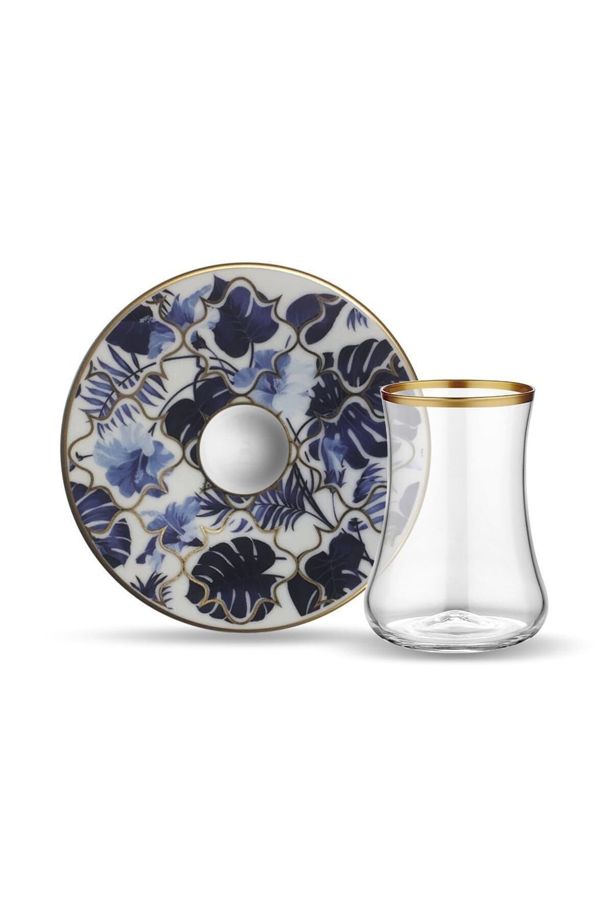 Koleksiyon Dervish Amazon Mavi 6 Kişilik Çay Seti