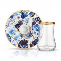 Koleksiyon Dervish Amazon Mavi 6 Kişilik Çay Seti