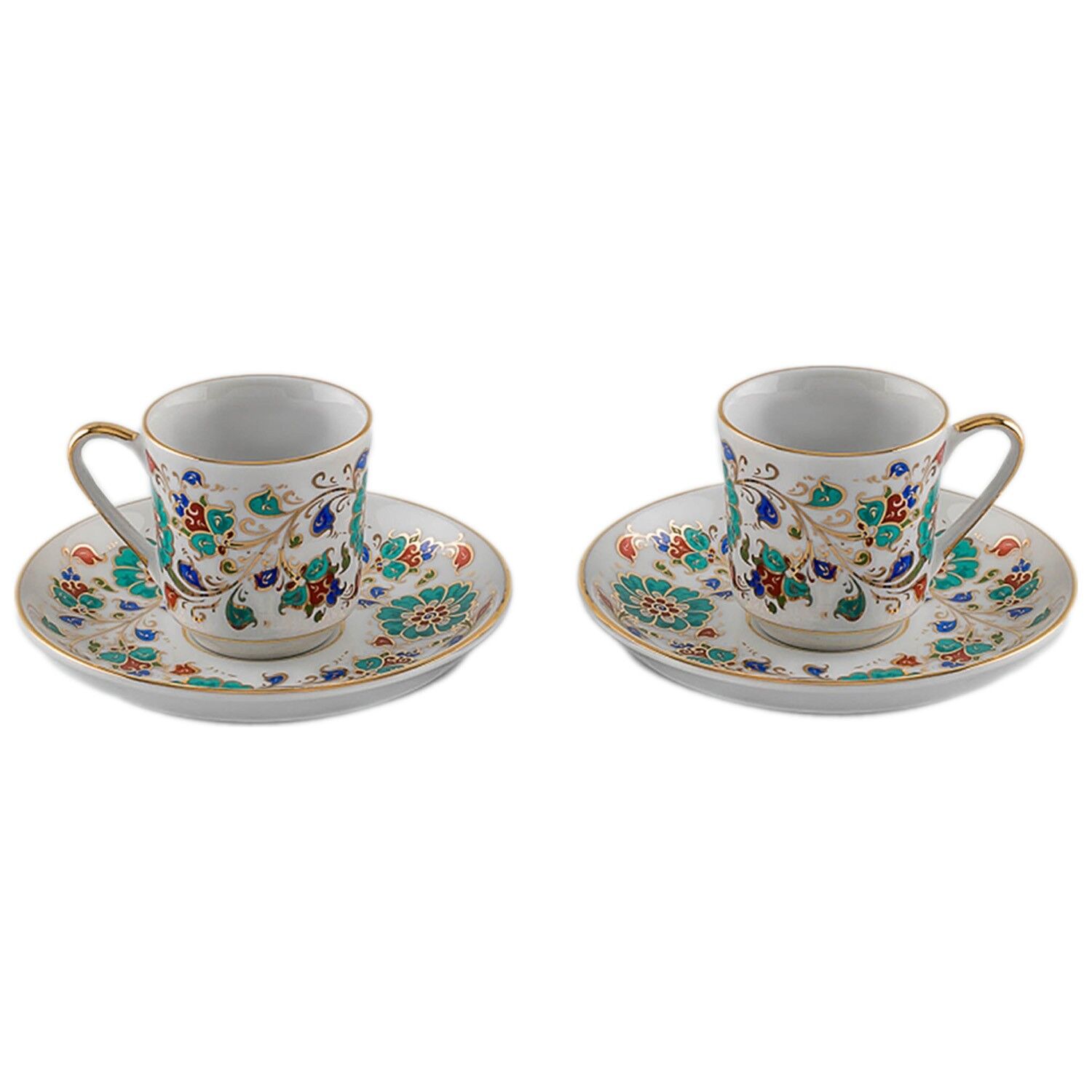 GÜRAL PORSELEN 12 PARÇA TÜRK KAHVESİ TAKIMI