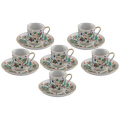 GÜRAL PORSELEN 12 PARÇA TÜRK KAHVESİ TAKIMI