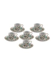 GÜRAL PORSELEN 12 PARÇA TÜRK KAHVESİ TAKIMI