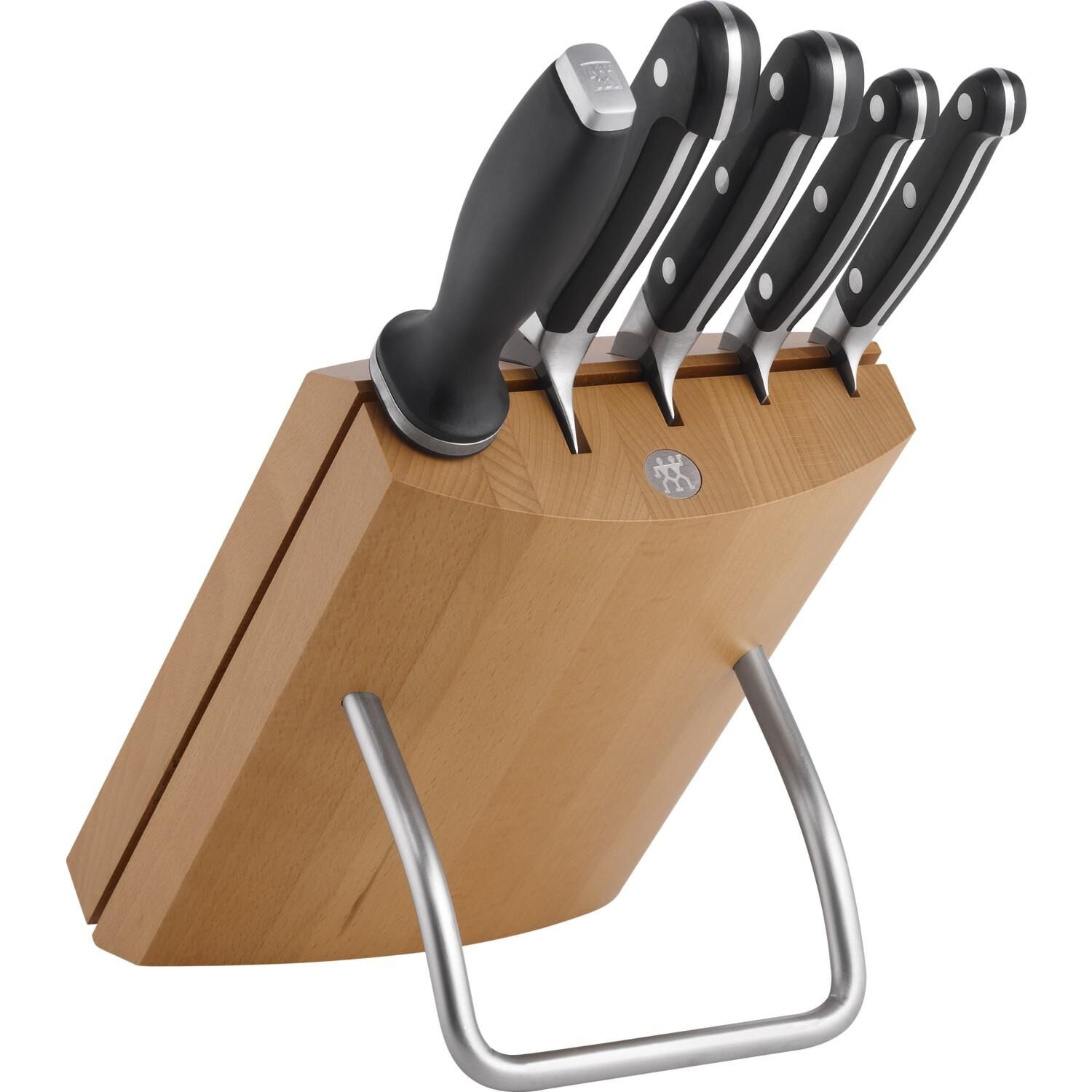 Zwilling Pro Blok Bıçak Seti Kayın Ağacı 6 Parça