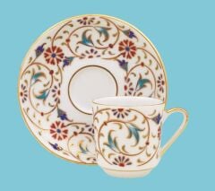 GÜRAL PORSELEN 12 PARÇA TÜRK KAHVESİ TAKIMI