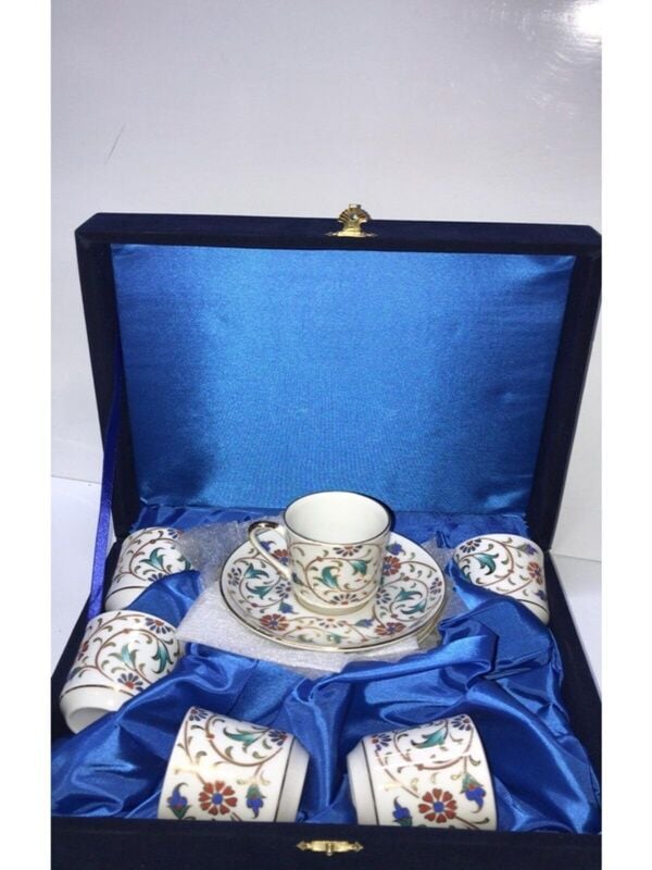 GÜRAL PORSELEN 12 PARÇA TÜRK KAHVESİ TAKIMI