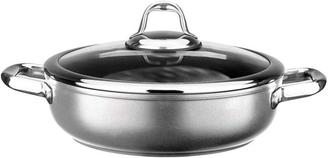 Leggno Master Titanium Sığ Tencere 24 cm Metalik Gri