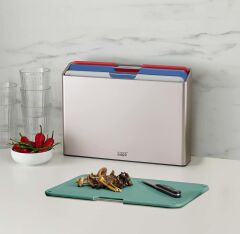 Joseph Joseph Folio Büyük Kesme Tahtası Seti - Silver