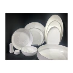 KOLEKSİYON SUFI YEMEK SETI 55 PARCA PARLAK PLATIN