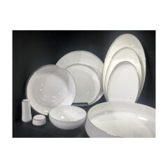 KOLEKSİYON SUFI YEMEK SETI 55 PARCA PARLAK PLATIN