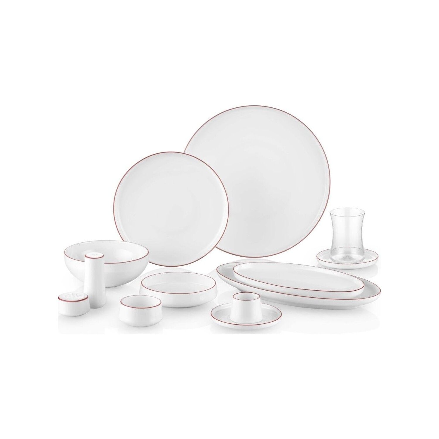 KOLEKSİYON SUFI KAHVALTI ST 52 PARCA KIRMIZI