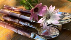 Rivadossi Bamboo Kahverengi Salata Servis Seti 2 Parça