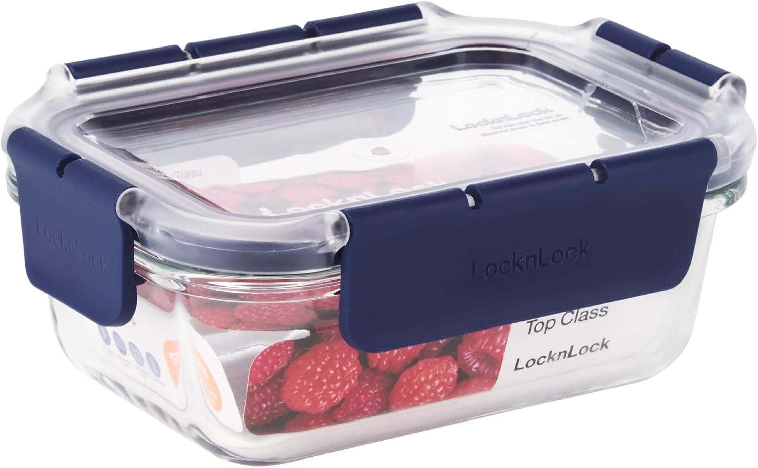 LocknLock Top Class Fırın & Saklama Kabı Dörtgen Kilitli 380 ml Mavi