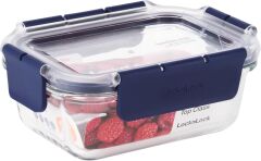 LocknLock Top Class Fırın & Saklama Kabı Dörtgen Kilitli 380 ml Mavi
