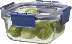 LocknLock Top Class Fırın & Saklama Kabı Kare Kilitli 500 ml Mavi