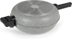 Flonal Rocky Twins İndüksiyonlu Çift Taraflı Buharlı Tencere Seti