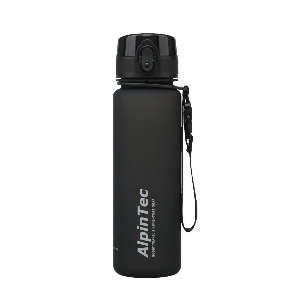 AlpinTec Siyah 23 cm 500 ML Tritan Su Matarası